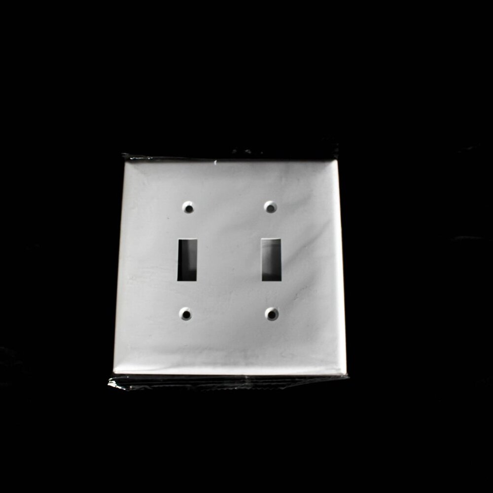 White Duel Light Switch Cover Neutral Simplistic Minimalist